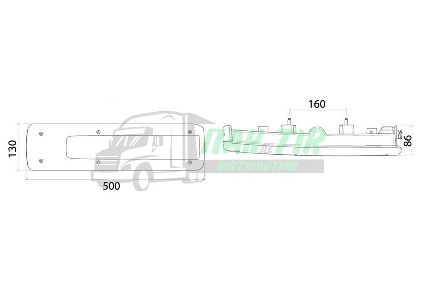 Задние фонари на грузовик правий Volvo FH IV, FM IV LED Vignal