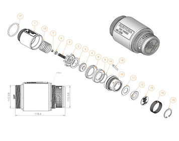 Дихаючий клапан кришки люка 70mb Kit