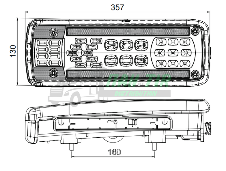Фонарь задний правый VOLVO FH, LED