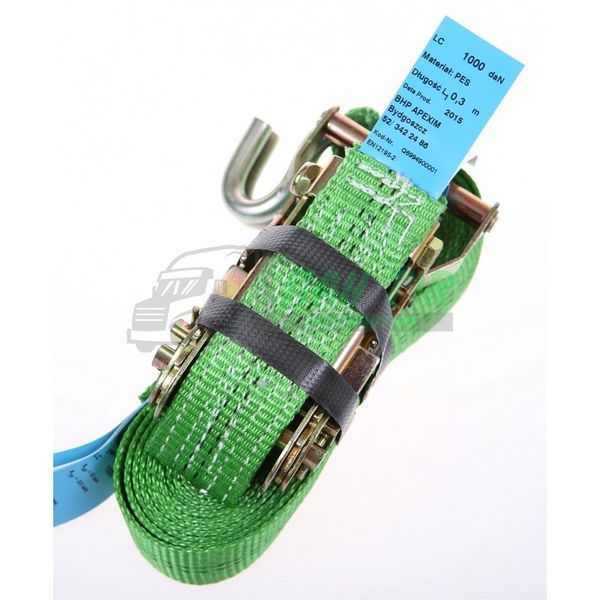 Ремень стяжной Dolezych - 4М, 2Т с 2 крюками и трещёткой (Германия) 2t-4m фото